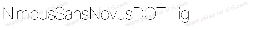 NimbusSansNovusDOT Lig字体转换